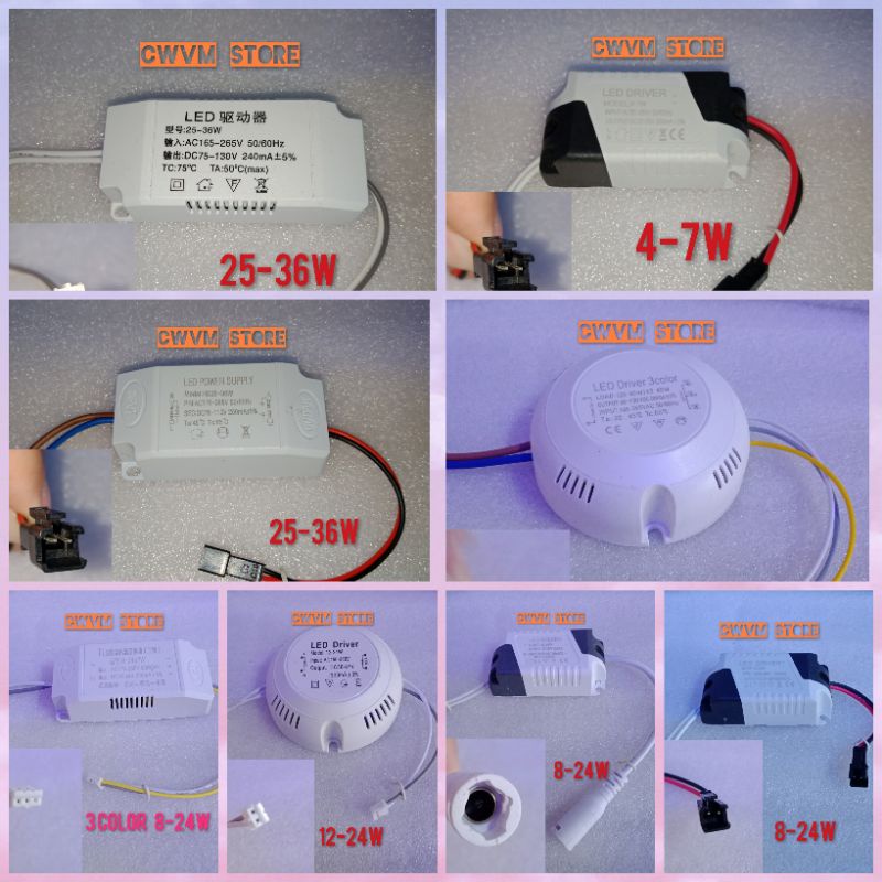 LED DRIVER Ultra-thin Electronic Transformer 4-7W /8-24W /25-36W/36-50W ...