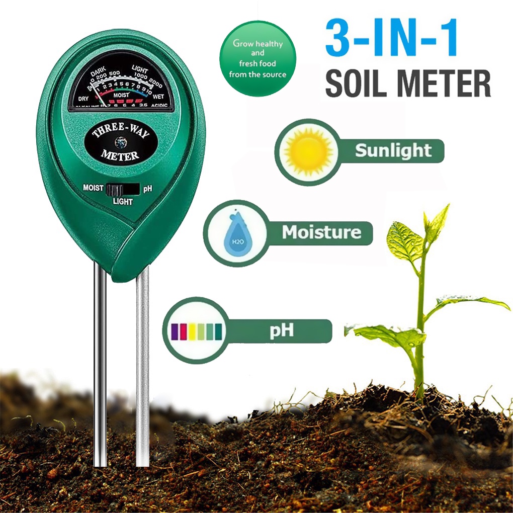 4-in-1 Soil Survey Analyzer Moisture Tester Tool PH Temperature ...