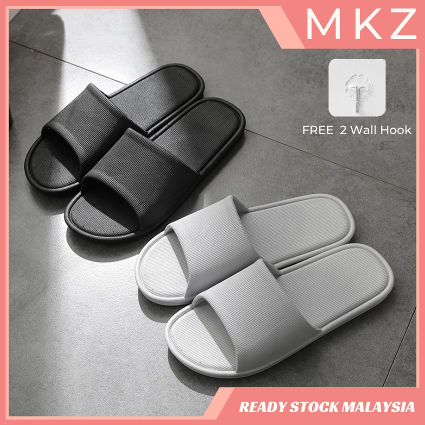 READY STOCK Unisex Women Men Slipper Bedroom Bathroom Toilet Living Room Beach Home Slippers Anti Slip Indoor Flexible Shopee Malaysia