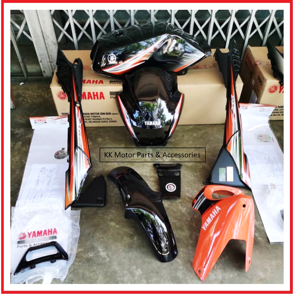 COVERSET RXZ CATALYZER HITAM OREN HLY (COMPLETE SET) | Shopee Malaysia