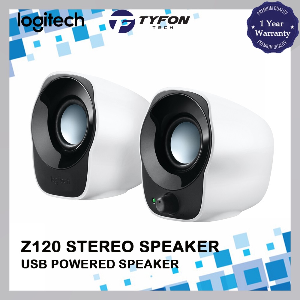 Logitech Z120 USB Compact Stereo Speakers with USB Powered Speakers 980 ...