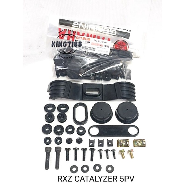 RXZ CATALYZER (5PV) BODY COVER RUBBER SET INDONESIA ORIGINAL GETAH BODY ...