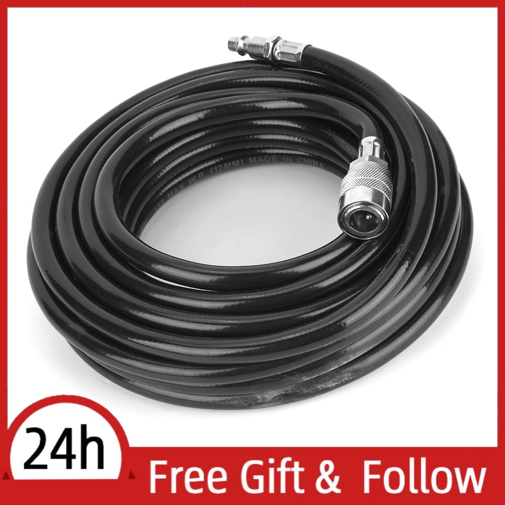 Superg 7.5 Meters PVC Pneumatic Air Compressor Hose Accessory Kit with