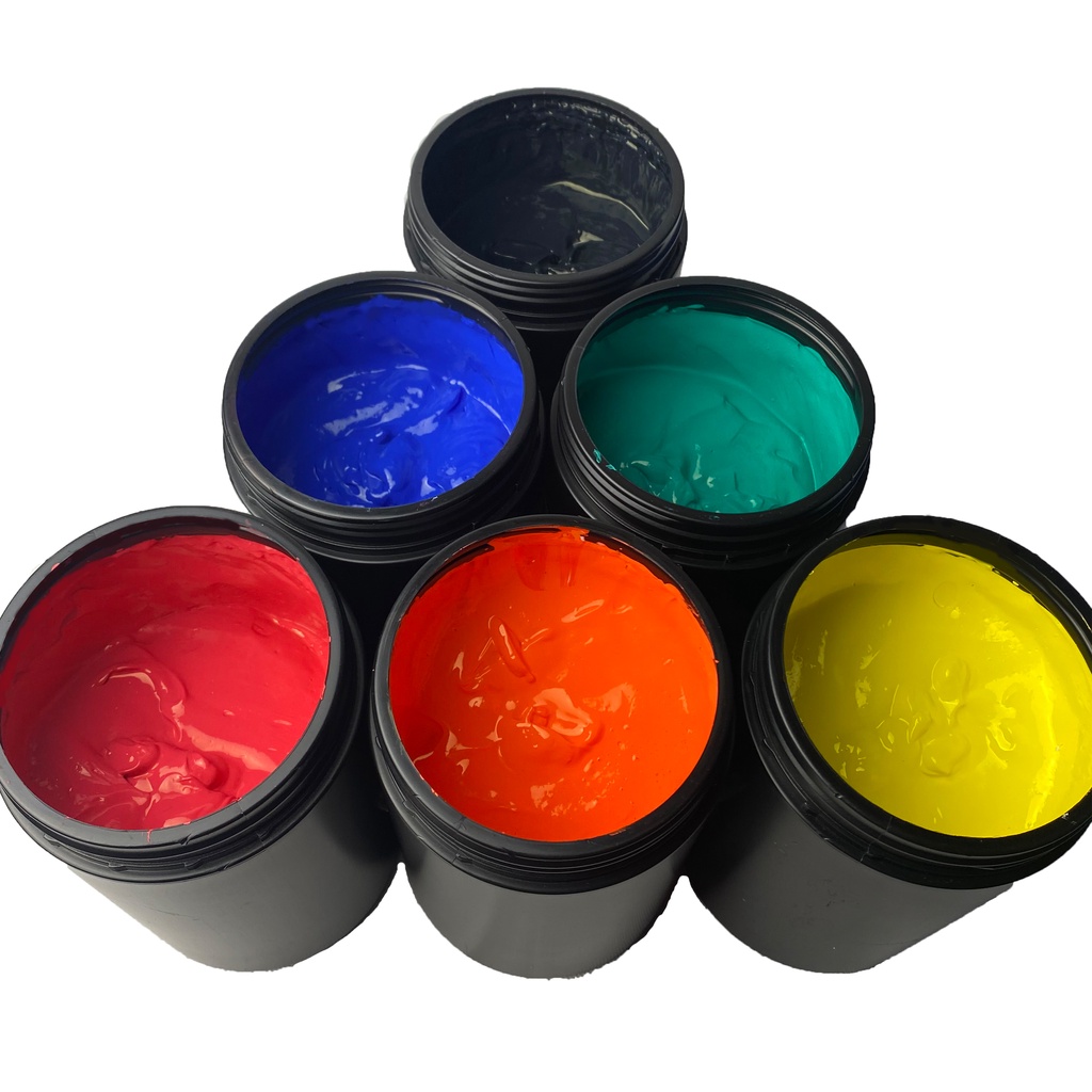 On Sales!! Rubber Dye Silkscreen Ink / Water-based Ink (1KG) | Shopee ...