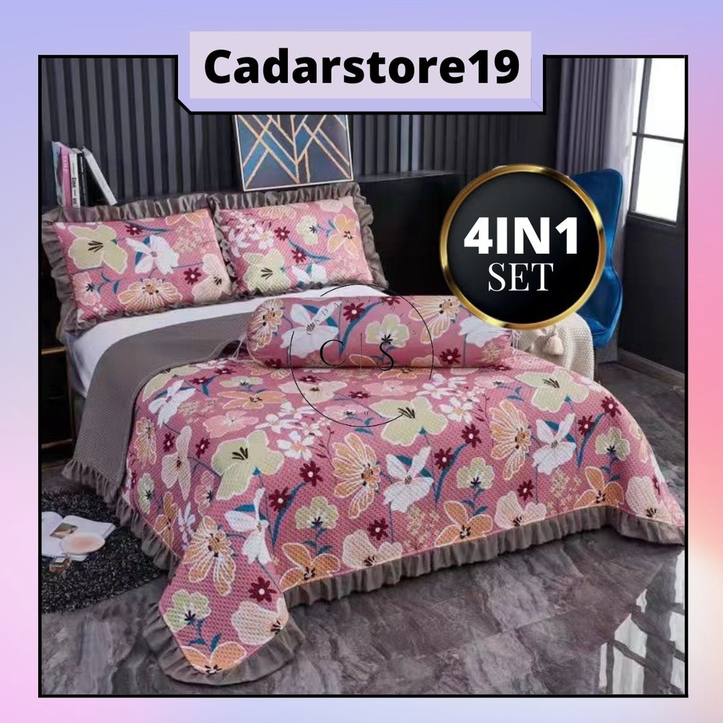 4 in 1 Cadar Ropol Patchwork SUPER QUEEN SIZE 100% Cotton READY STOCK ...