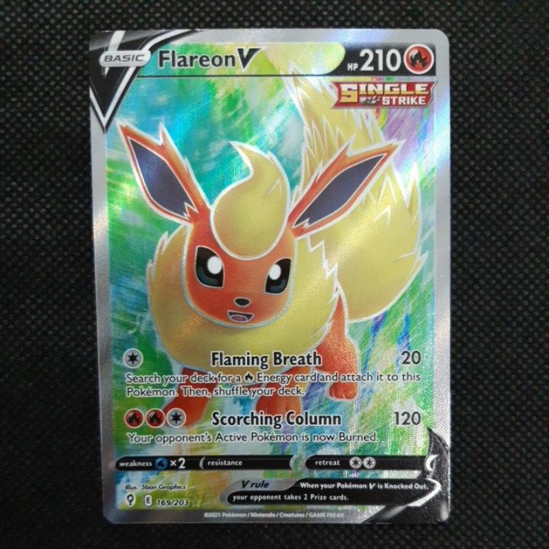 Pokemon Card TCG: Evolving Skies: Flareon V 169/203 / Espeon V 179/203 /  Leafeon V 166/203 / Glaceon V 164/203 Full Art | Shopee Malaysia