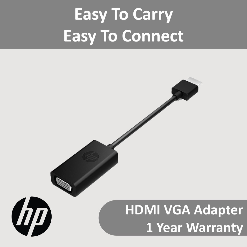 HP HDMI VGA Adapter Model H4F02AA 1 year warranty Shopee Malaysia
