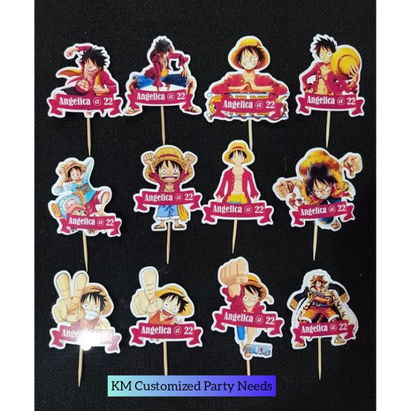 One Piece Cupcake Topper (12pcs./pack) | Shopee Malaysia