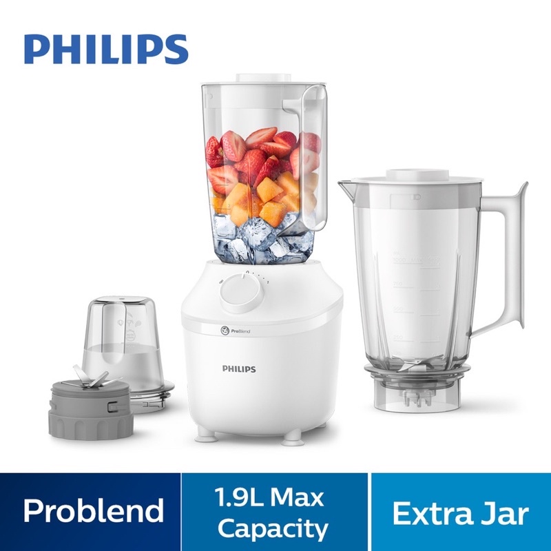 Philips 3000 Series 1L Glass Blender White