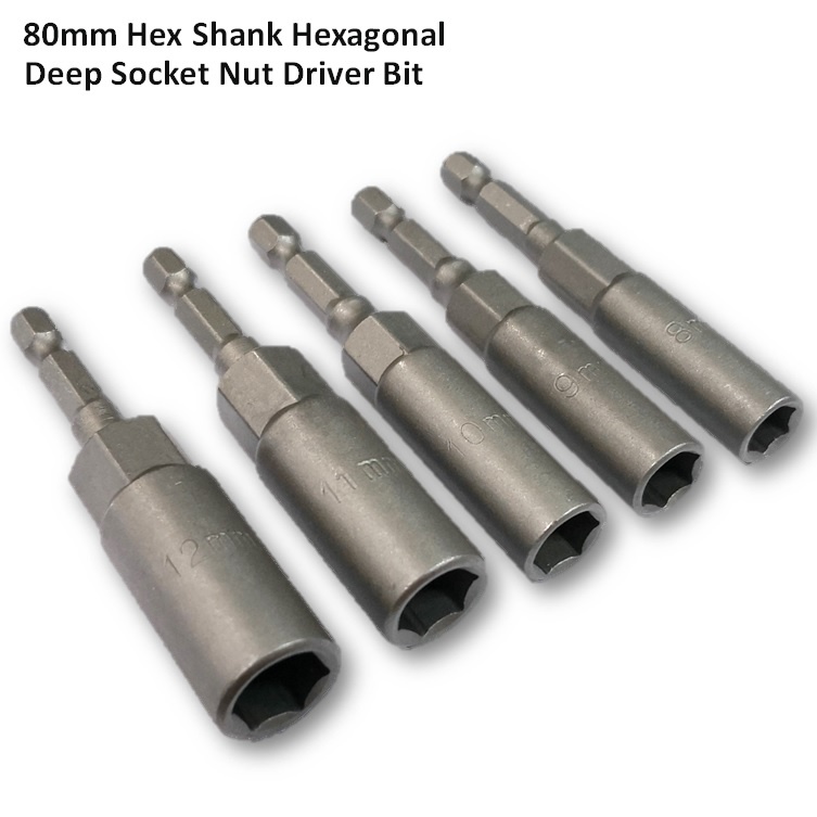 Hex Shank 10mm Hexagonal Deep Socket Nut Driver Bit Shopee Malaysia