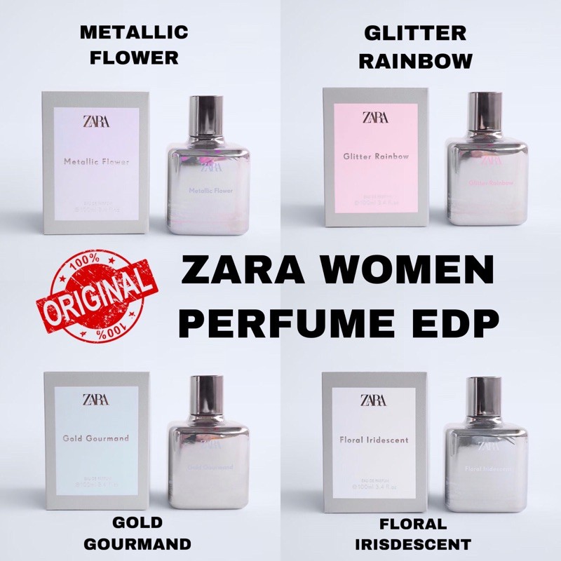 Zara metallic 2025 flower perfume