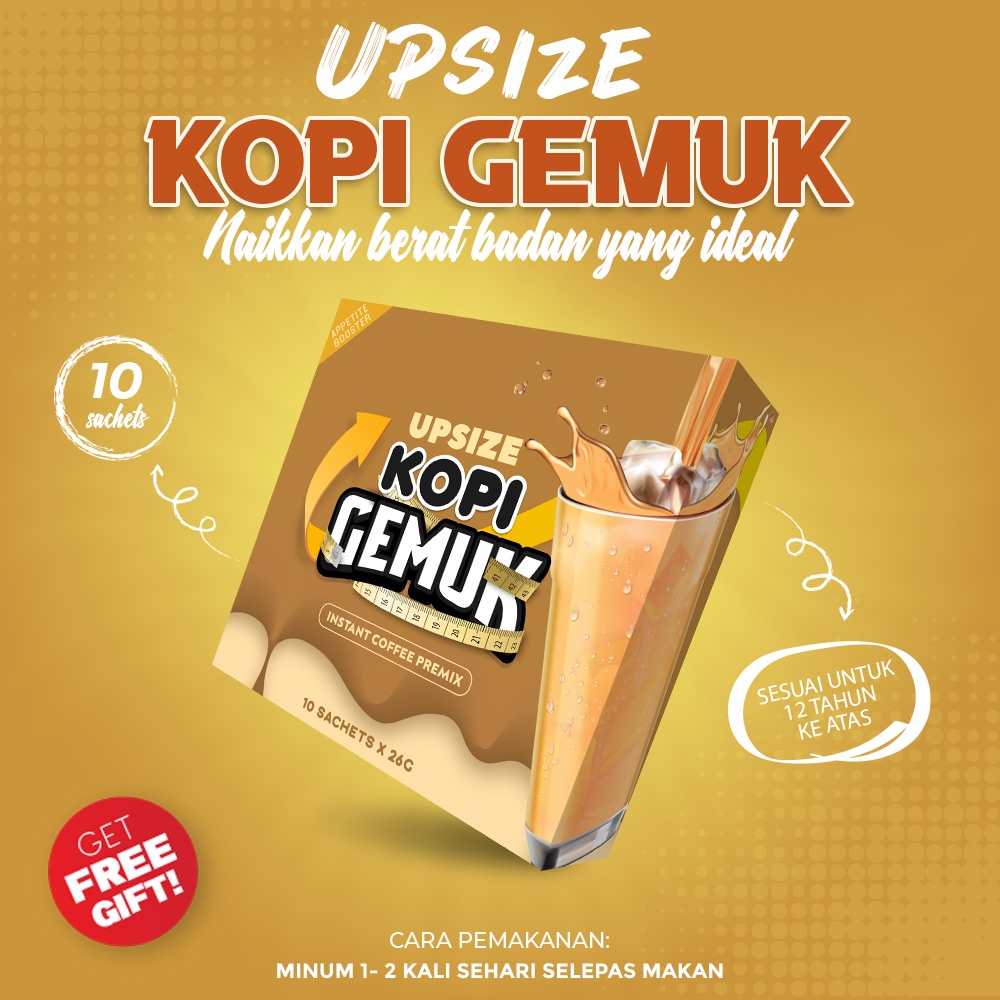 Kopi Gemuk Tambah Berat Badan, Gain Weight Supplement, Weight Gain Milk Berperisa Kopi Shopee