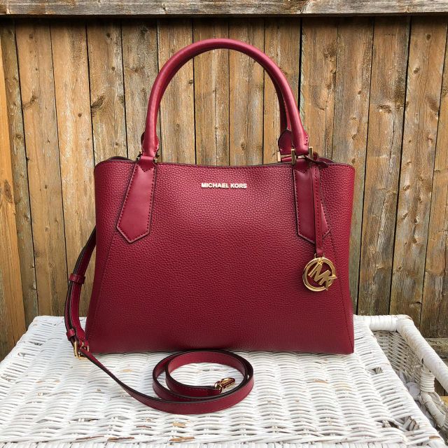 MICHAEL KORS KIMBERLY LARGE EW SATCHEL IN MULBERRY Shopee Malaysia