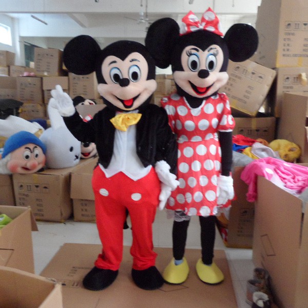 Mouse Couple mascot costume Adult Size Cartoon Character Micky & Minnie ...