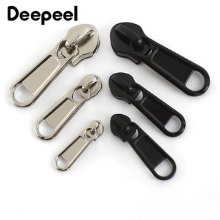 5pcs Metal Replacement Detachable Zipper Puller, Detachable Metal Zipper,  Replacement Bag Shoes Clothes Pull Lock Pull Head, DIY Craft Zipper Head  Sewing Accessories For Small Hole, For Bag Coat Down Jacket, Suitcase