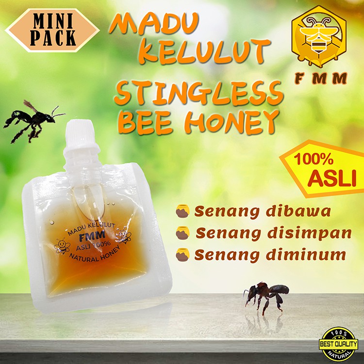 [MINI PACK 14g] Madu Kelulut Asli 100%🐝 [INDIVIDUAL MINI PACK 14g]100% ...