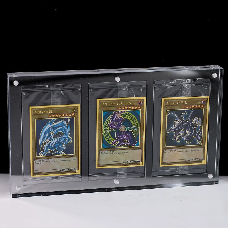 ORIGINAL MeeT Magnetic Display Case  3 Card Slot For Unpack Card  Yugioh Anime Vanguard Photo Digimon Pokemon | Shopee Malaysia