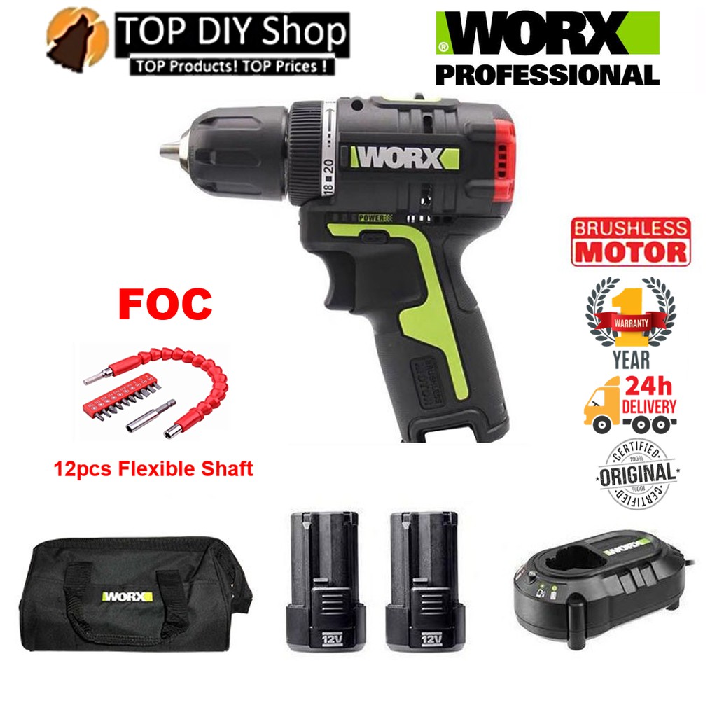 WORX PROFESSIONAL WU130 CORDLESS DRILL DRIVER ORIGINAL 1YEAR