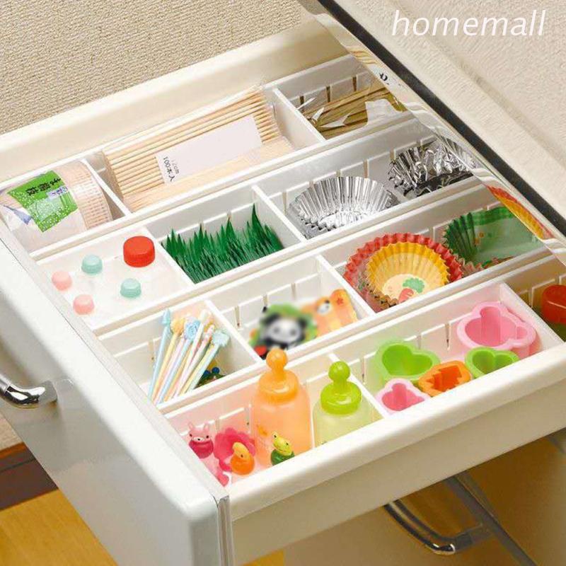 Adjustable Desk Drawer Organizer Dividers Storage Box Bin