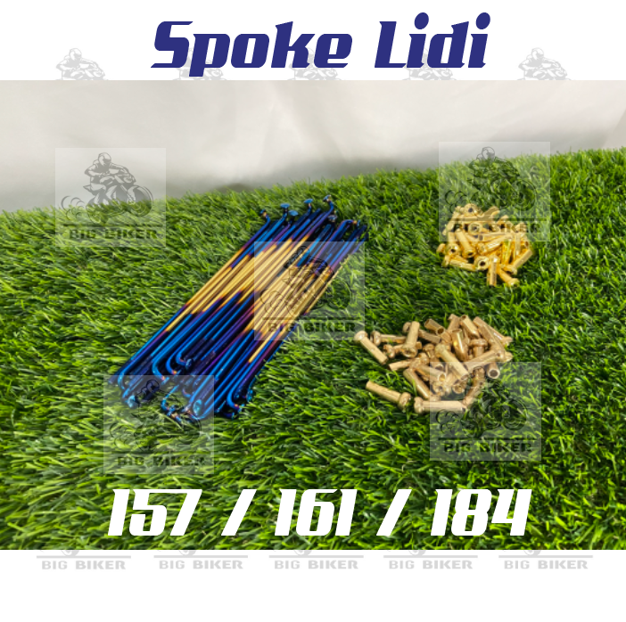 SPOKES SPOKE TITANIUM 2 TONE RANTING LIDI 184 157 161 yamaha honda EX5 ...