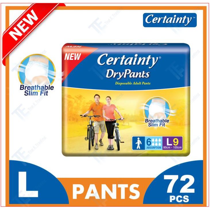 [NEW] Certainty DryPants (L size) - 8 packs (72 pieces) | Shopee Malaysia