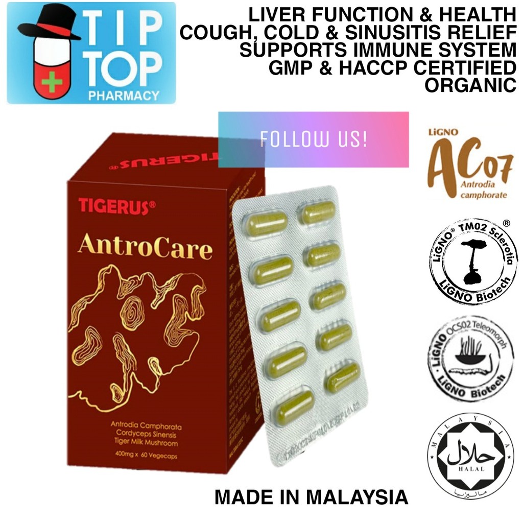 [CLEARANCE 09/26] Tigerus Antrocare 400mg 60's caps (Antrodia ...