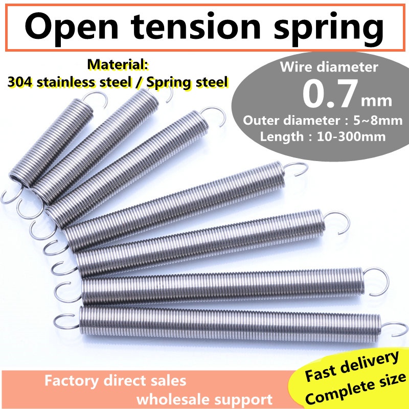 thumbnail image 2 of 1mm Stainless Steel Extension Springs With Hooks – Assorted Sizes 20mm-300mm 2 of 3
