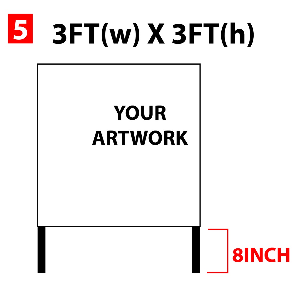 A TYPE STAND Signboard Custom Make untuk meletakkan di Tepi Jalan atau