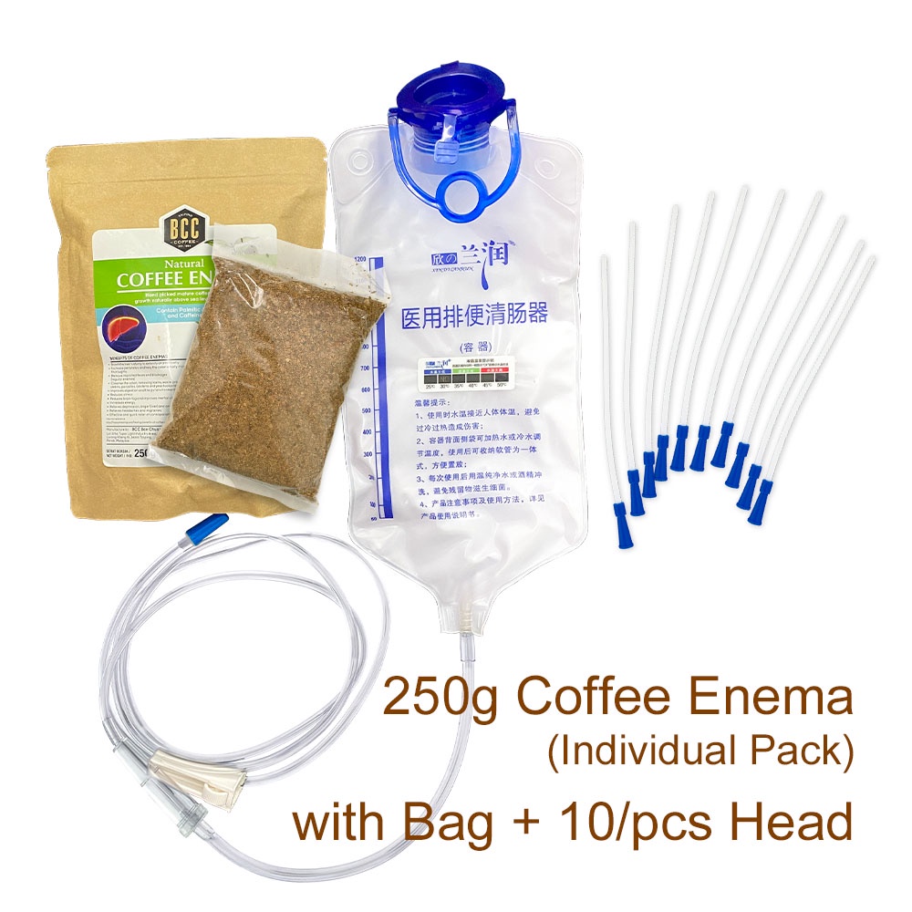 IsALifestyle Coffee Enema Powder Natural Colon Cleansing Enema Kit Bag