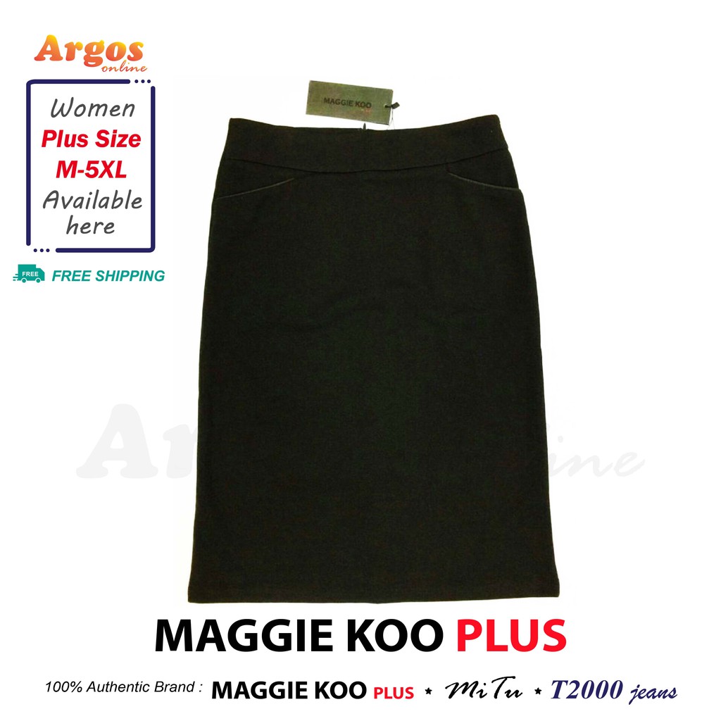 ARGOS [60113] Women Skirts Plus Size M-5XL Women Stretchable Knee ...