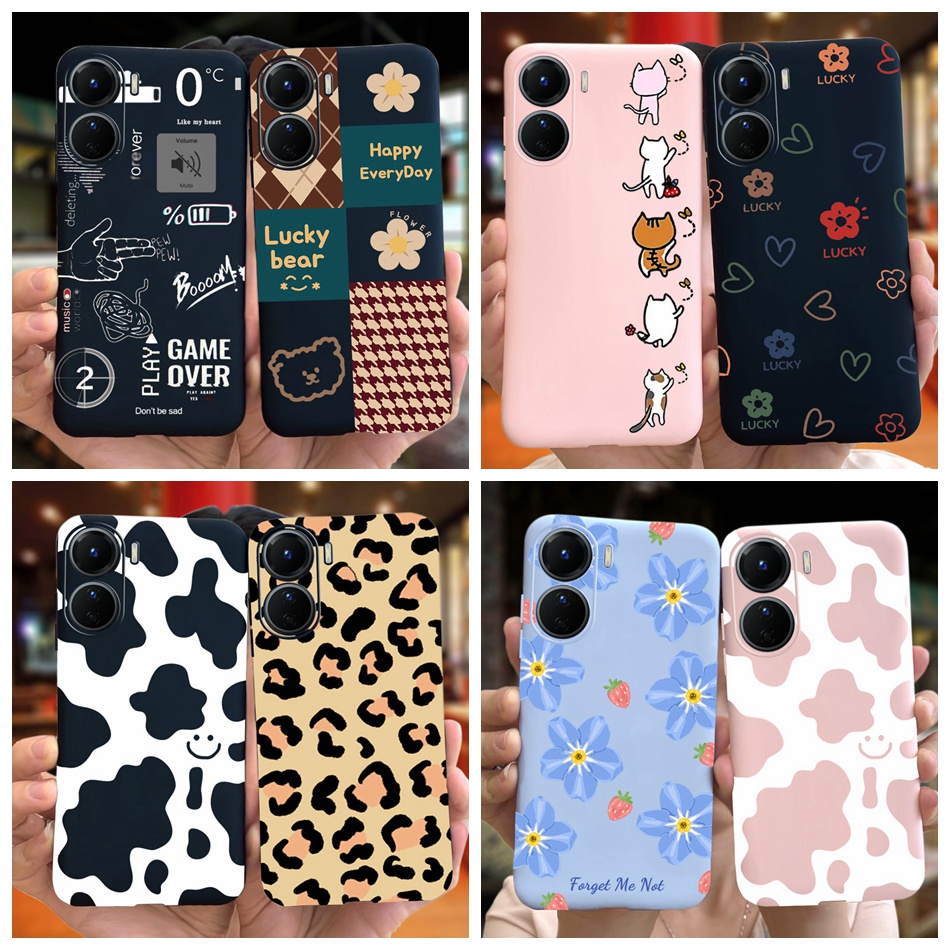 PHASE Cover Per Vivo Y16 4G – Custodia In Silicone TPU Con Protezione Fotocamera E Cornice Color Oro (Rosa) - 6