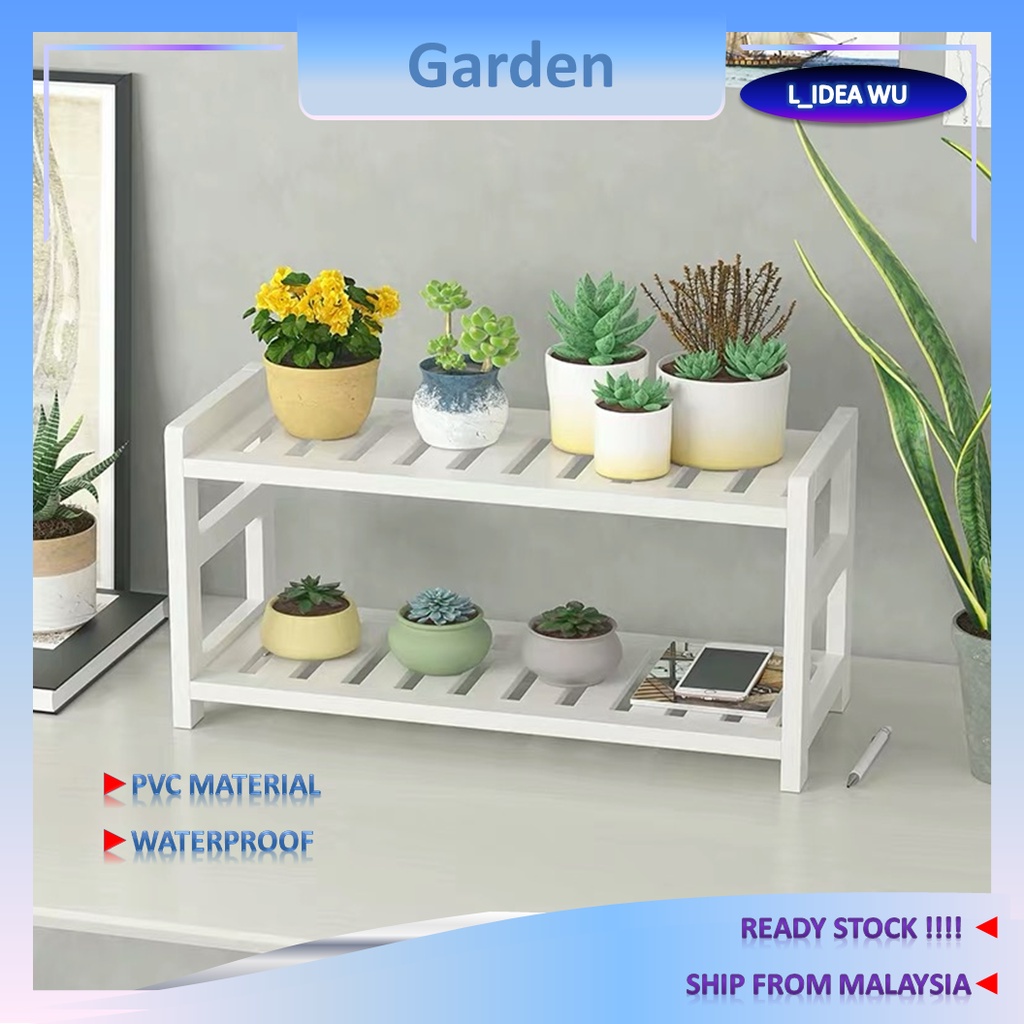 Waterproof Table Desk Plant Succulent Flower Pot Rack Bunga Rak Bunga ...