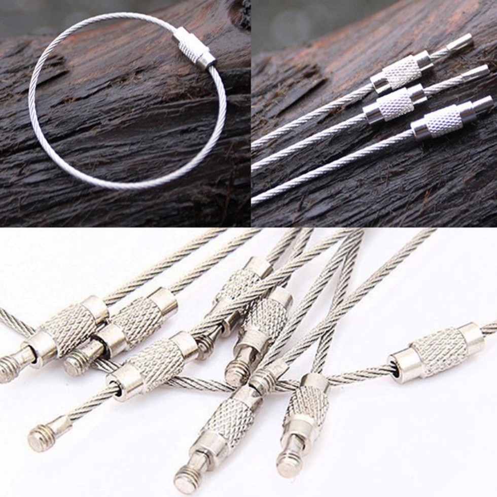 Heavyduty wire rope key ring Multifunctional steel grommet Luggage tag