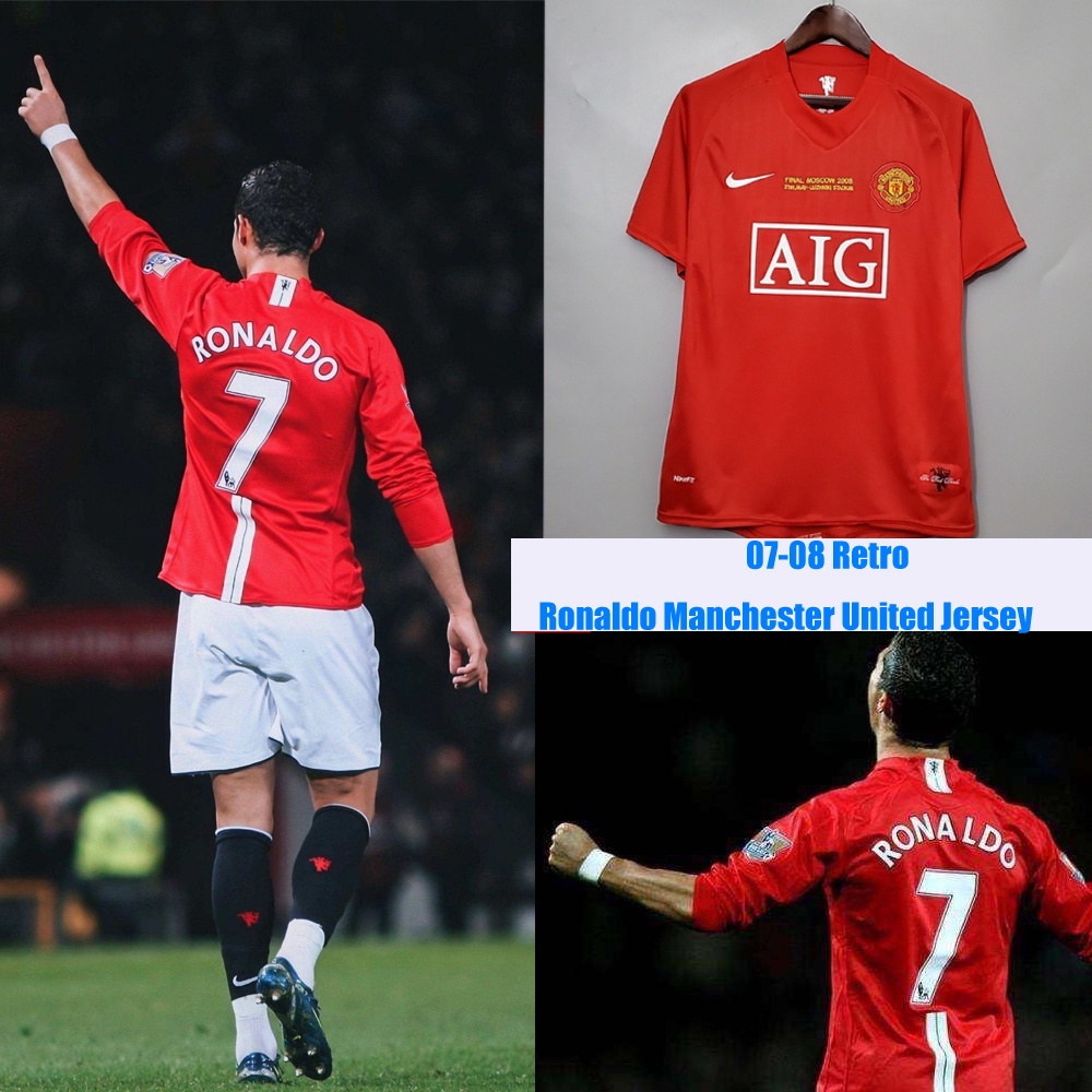 Manchester United Retro AIG Home Jersey Ronaldo #7