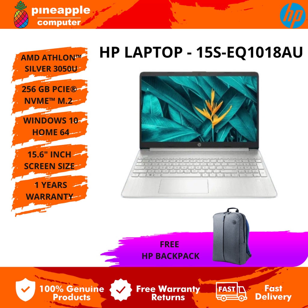 Hp Laptop 15s Eq1018au 156 Diagonal Hd Sva Brightview Wled Backlit 1366 X 768 Amd 9298