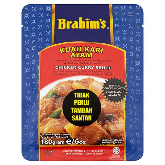 Brahims Kuah Kari Ayam 180g Chicken Curry Sauce Halal Shopee