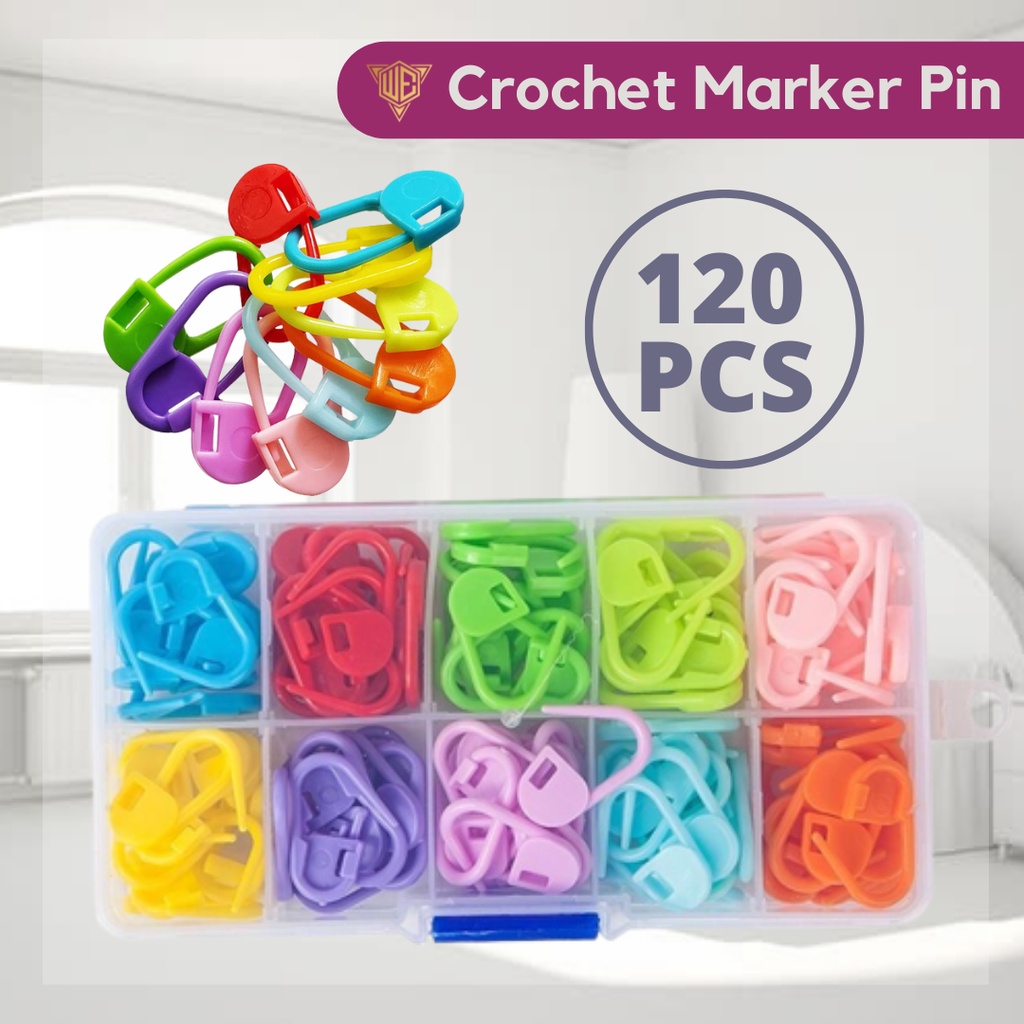 [Ready Stock] 120CPS Penanda kiraan kait/ Crochet plastic marker pin ...