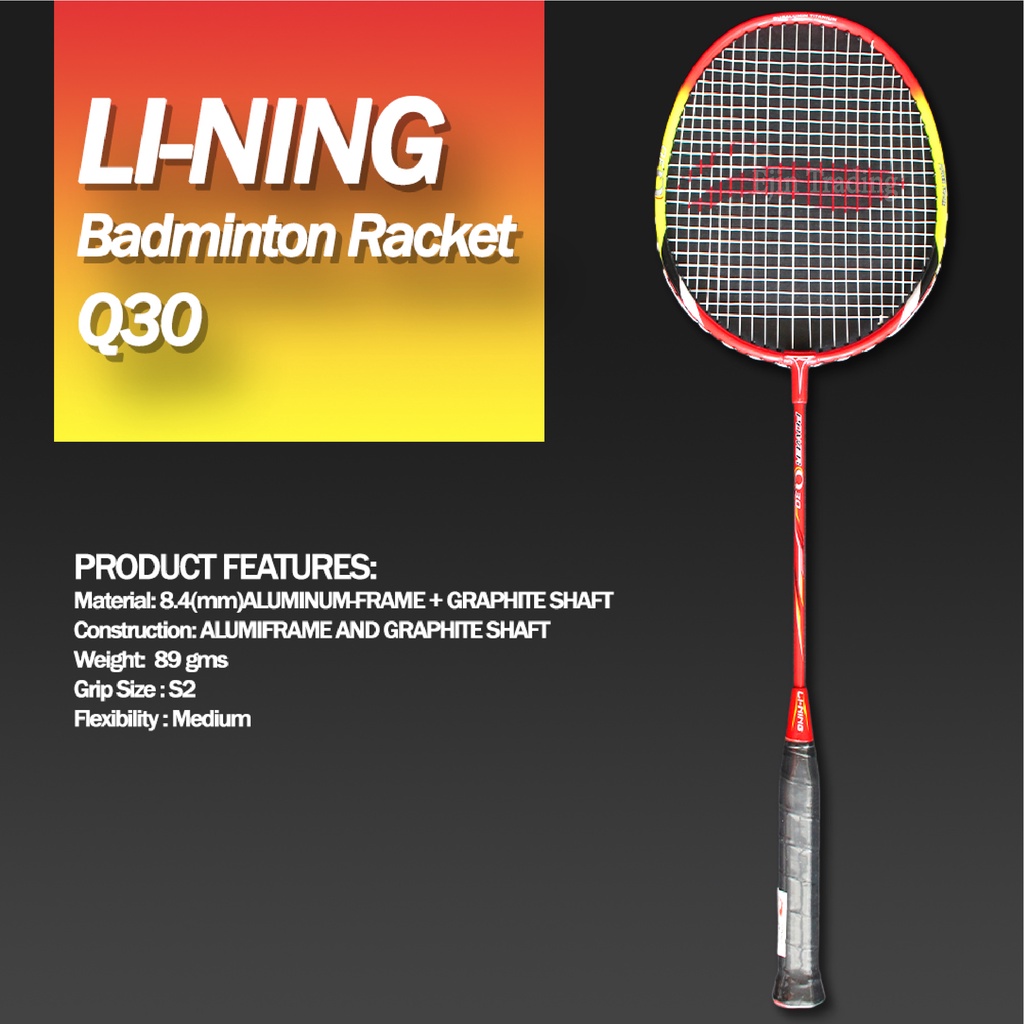 Li-Ning Badminton Racket - Q30 Q series | Shopee Malaysia
