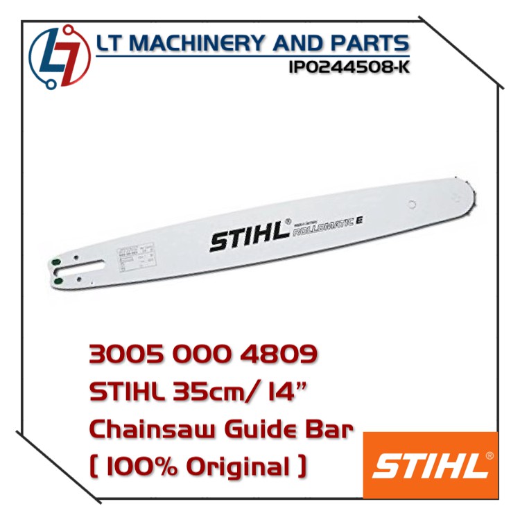 [ 100% Original ] STIHL 35cm/ 14'' Chainsaw Guide Bar (3005 000 4809 ...