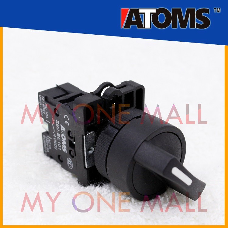ATOMS XB2 22MM 2WAY ON OFF SELECTOR SWITCH WITH 1N/O CONTACT 2POSITION ...
