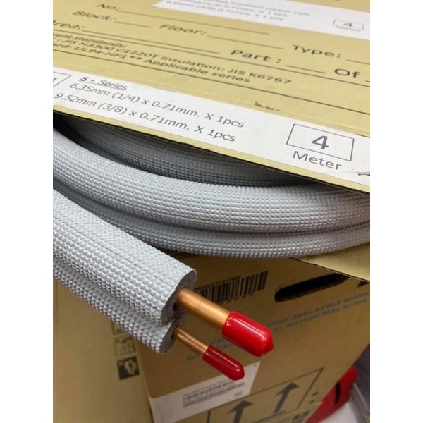JTUBE COPPER PIPE AIRCOND (1/4) / (3/8) 4 METER Shopee Malaysia