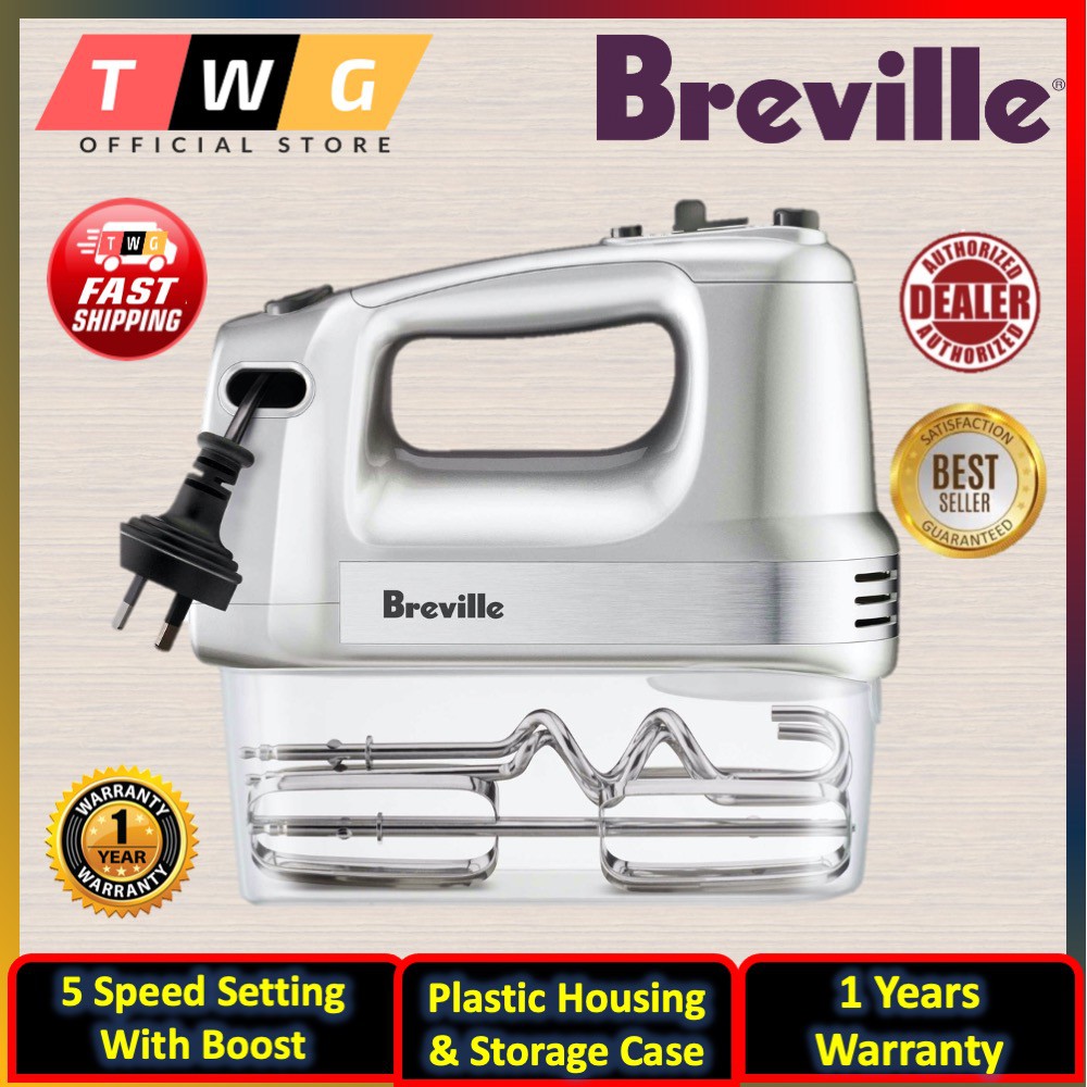 [Free Shipping] Breville 300W 5 Speed Hand Mixer LHM150 With Plastic
