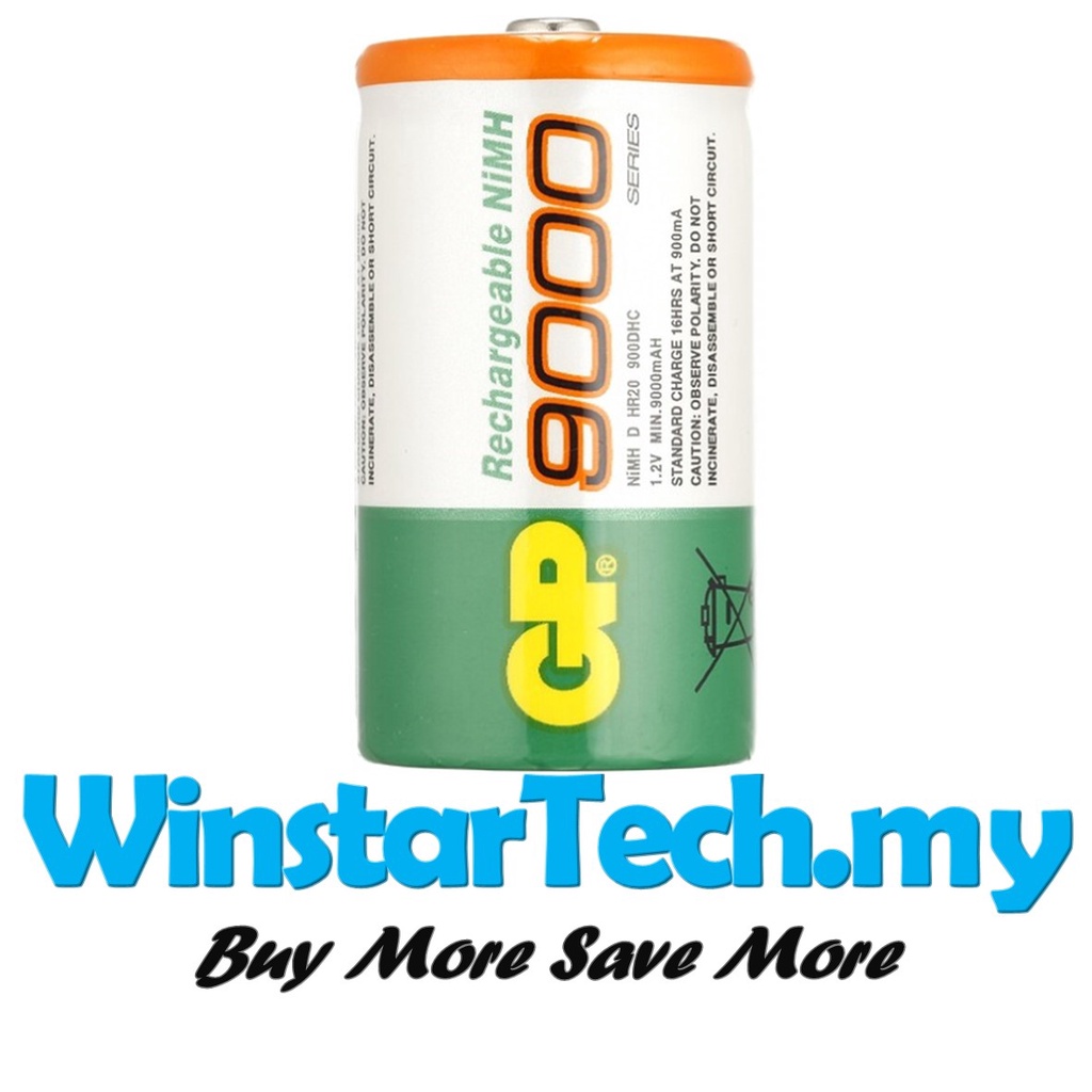 1 PC Original GP 1.2V 9000mAh rechargeable NIMH battery d size HR20 ...
