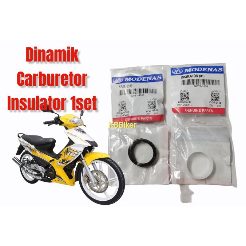 MODENAS DINAMIK 120 DINAMIK120 CARBURETOR FIBER FIBRE INSULATOR / SEAL