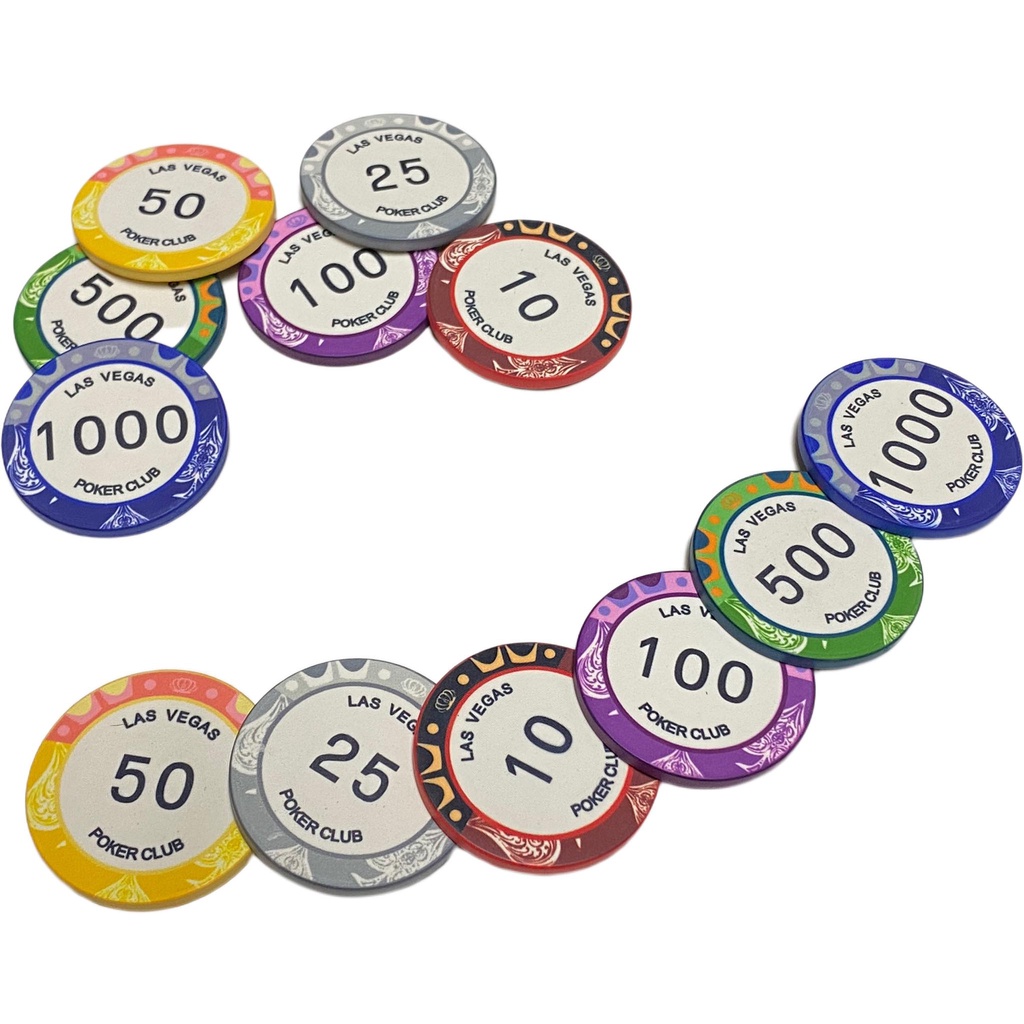 💥Malaysia Ready Stock💥Ceramic Texas Holdem Poker Chips Shopee Malaysia