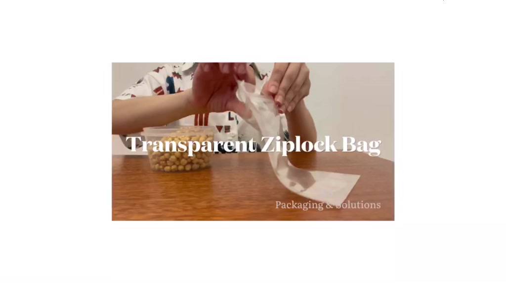 (50pcs) Transparent Standing Zip lock Bag/Zipper standing plastic bag ...