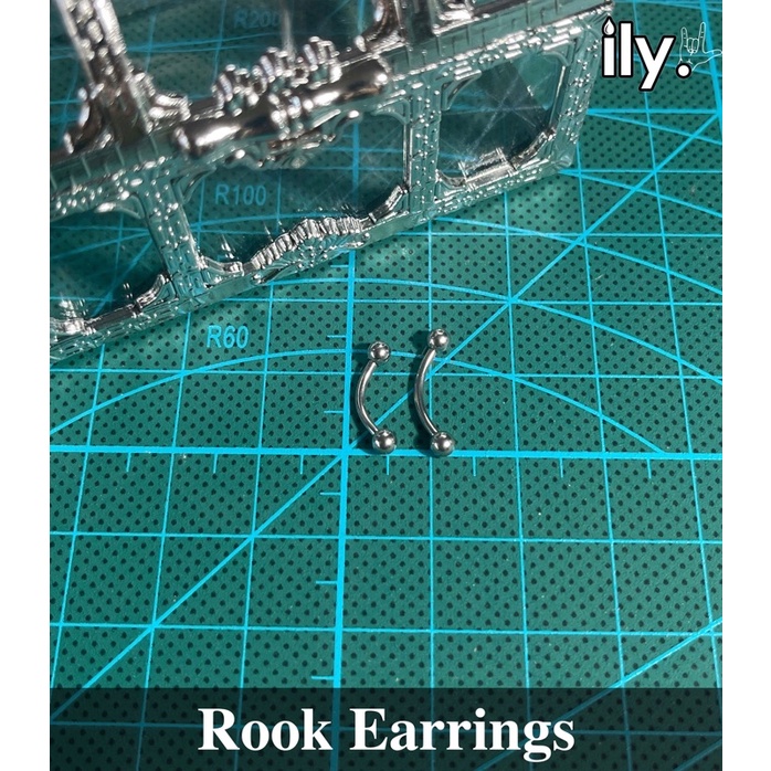 Rook Earrings Surgical Steel 8mm and 10mm Shopee Malaysia
