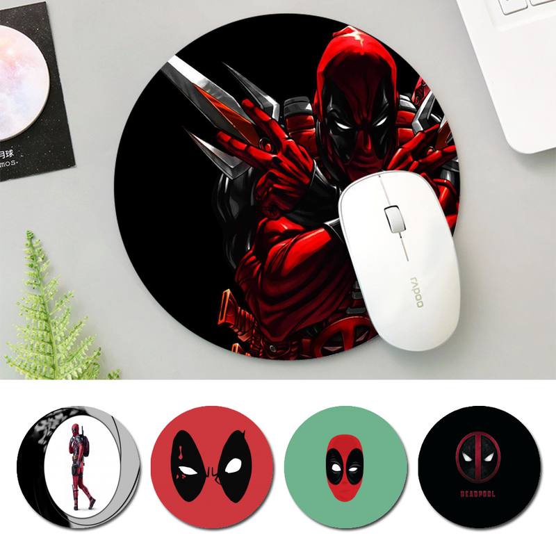 Rubber Cool New Best Deadpool Logo office Pad Round Pads Family Laptop ...