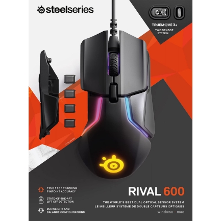 # SteelSeries Rival 600 Dual Optical Sensor Mechanical eSports PC ...