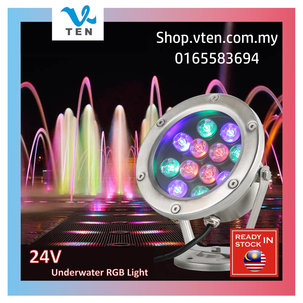 IP68 AC24V 12W Waterproof Underwater Swimming Pool Waterfall LED ...